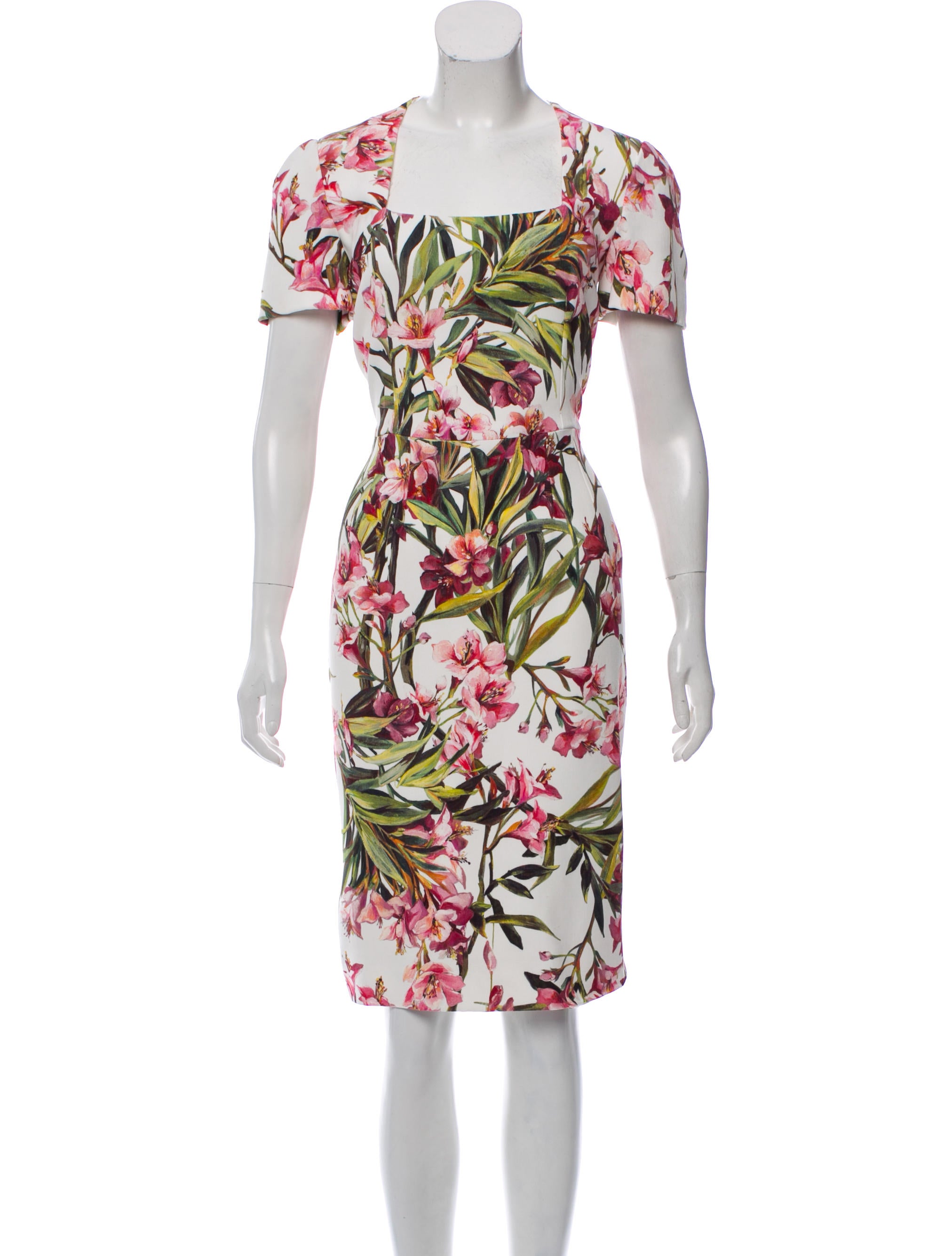 oleander pink tea length dress