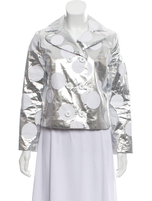 Dolce & Gabbana Silver Polka Dot Jacket Silver