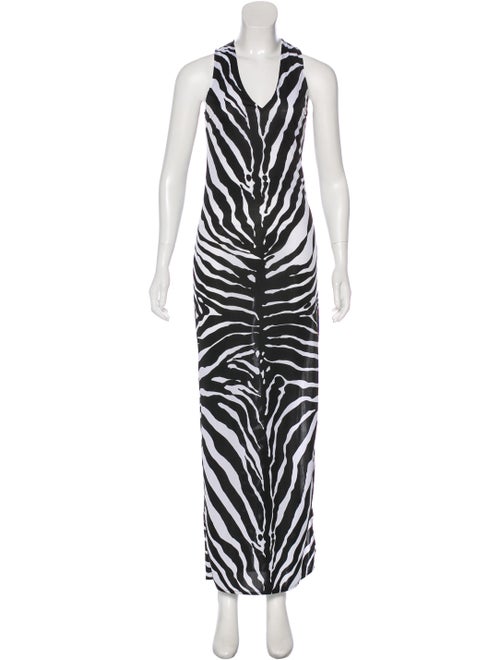 Dolce & Gabbana Printed Maxi Dress Black