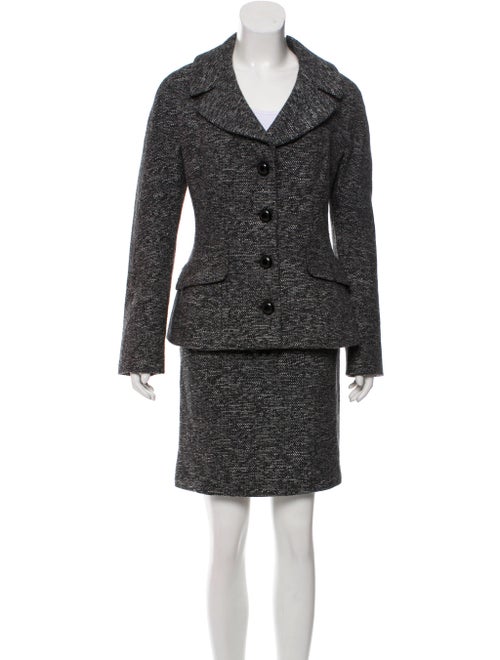 Dolce & Gabbana Tweed Knee-Length Set Black