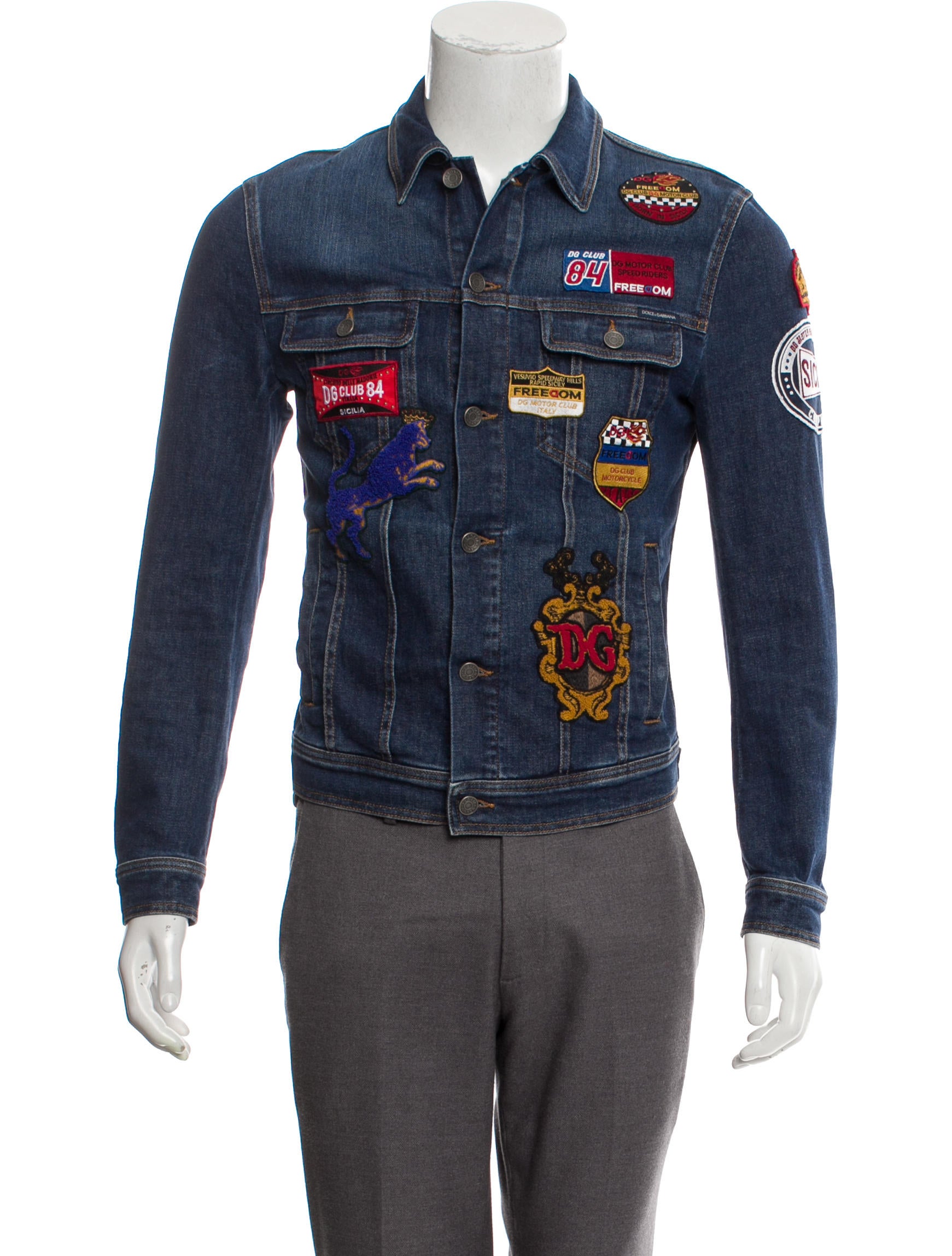 dolce & gabbana patchwork denim jacket