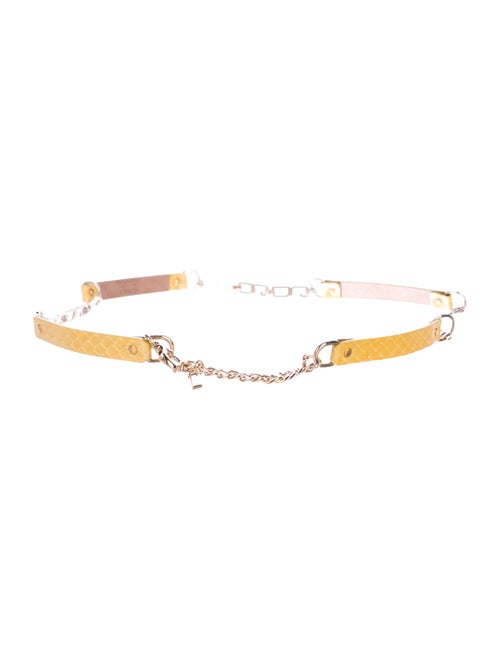 Dolce & Gabbana Snakeskin Hip Belt Yellow