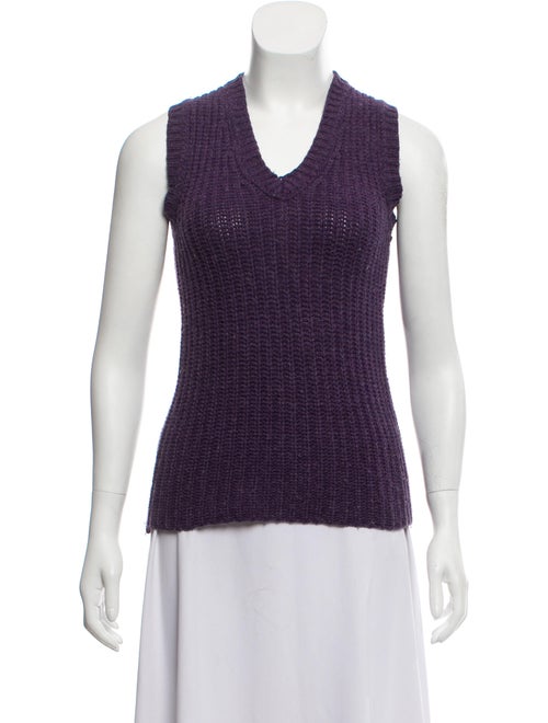 Dolce & Gabbana Knit Sleeveless Sweater Purple