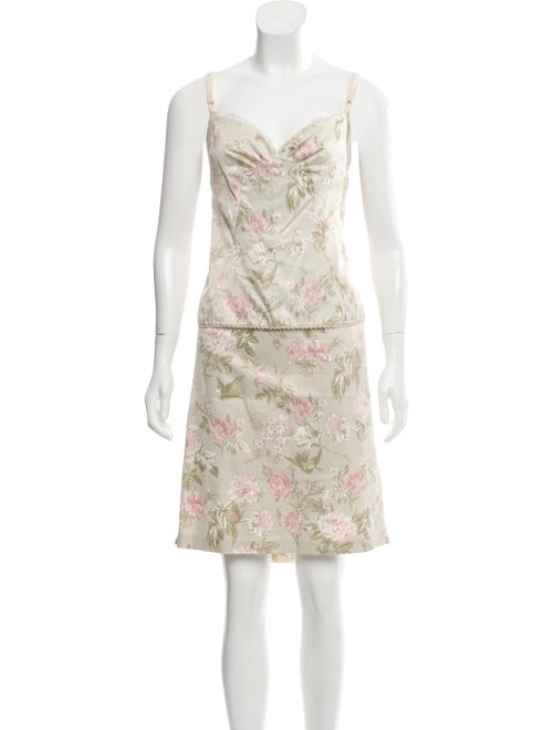 Dolce & Gabbana Floral Print Two-Piece Set green