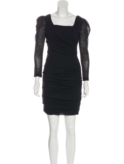 Dolce & Gabbana Long Sleeve Sweater Dress Black