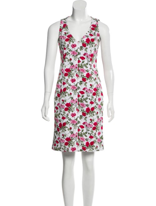 Dolce & Gabbana Printed Sleeveless Dress White