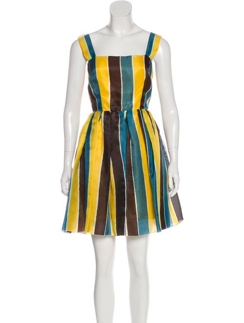 Dolce & Gabbana Silk Mini Dress Yellow