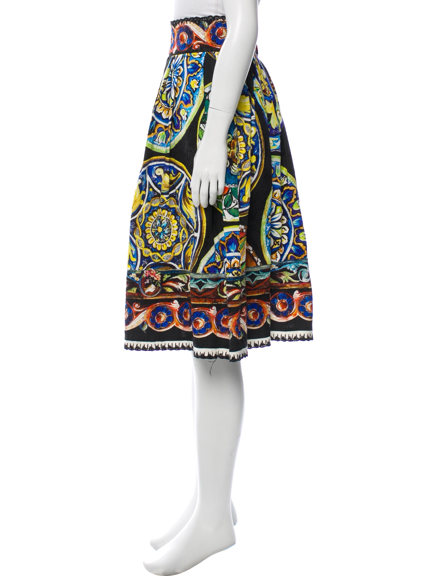 Dolce & Gabbana Printed Knee-Length Skirt