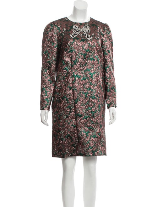 Dolce & Gabbana Jacquard Mini Dress Pink