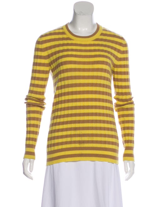 Dolce & Gabbana Striped Knit Pullover Yellow