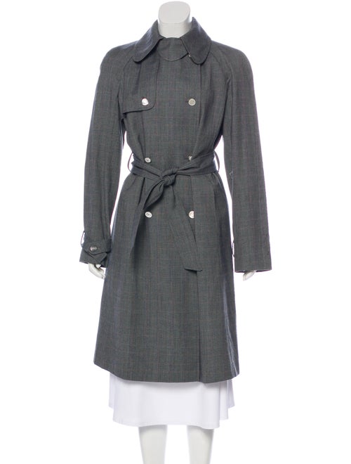 Dolce & Gabbana Plaid Print Cape Grey