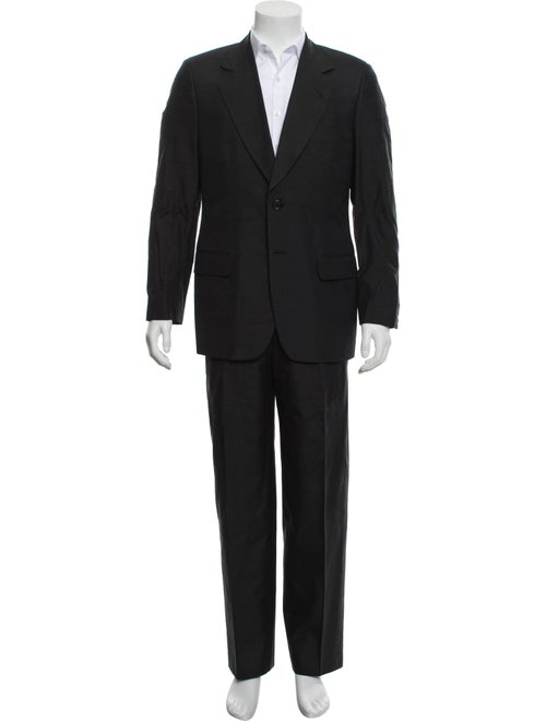 Dolce & Gabbana Silk Textured Two-Piece Suit black