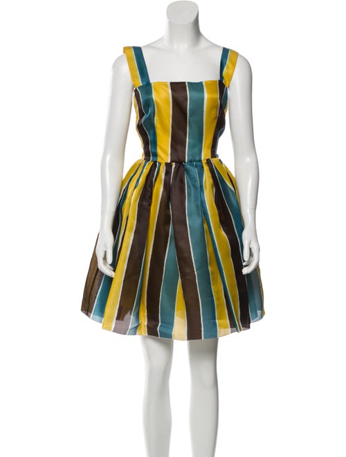 Dolce & Gabbana Silk Mini Dress Yellow