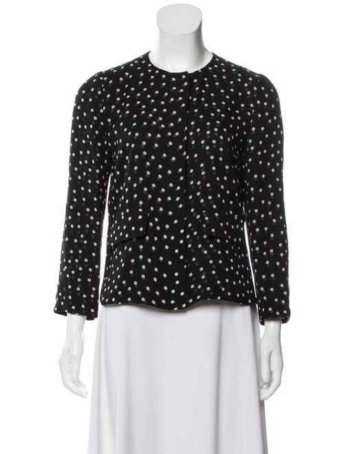Dolce & Gabbana Silk Polka Dot Top Black