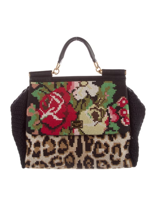 Dolce & Gabbana Crochet Frame Bag Black