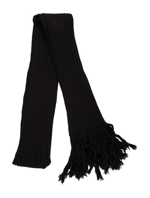 Dolce & Gabbana Wool Knit Scarf Black