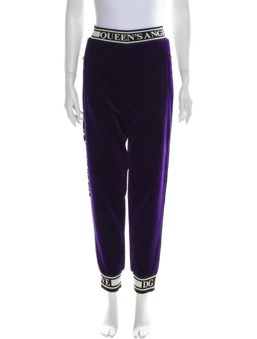 Dolce & Gabbana Printed Sweatpants Purple