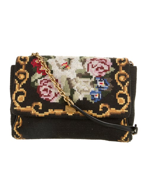 Dolce & Gabbana Crochet Crossbody Bag Black
