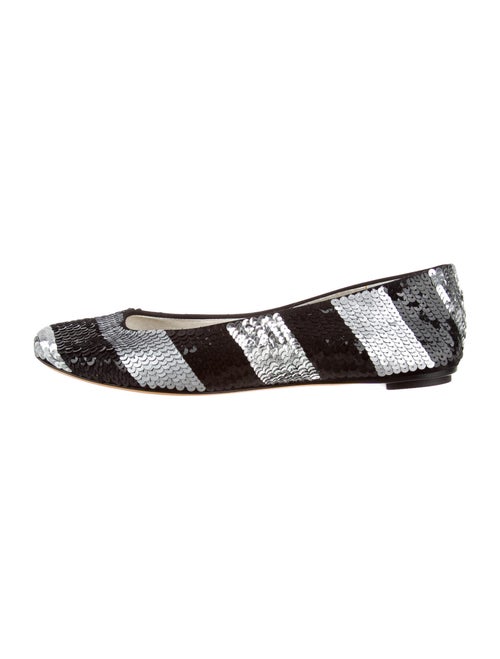 Dolce & Gabbana Striped Ballet Flats Black