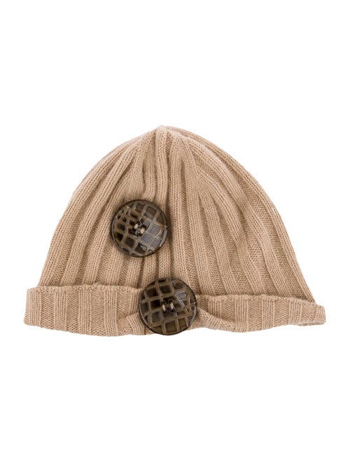 Dolce & Gabbana Embellished Knit Beanie Tan