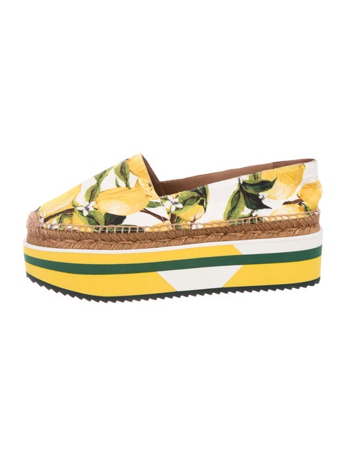 Dolce & Gabbana Printed Espadrilles Yellow