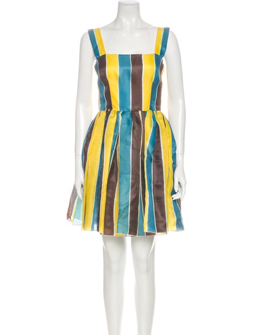 Dolce & Gabbana Silk Mini Dress Yellow