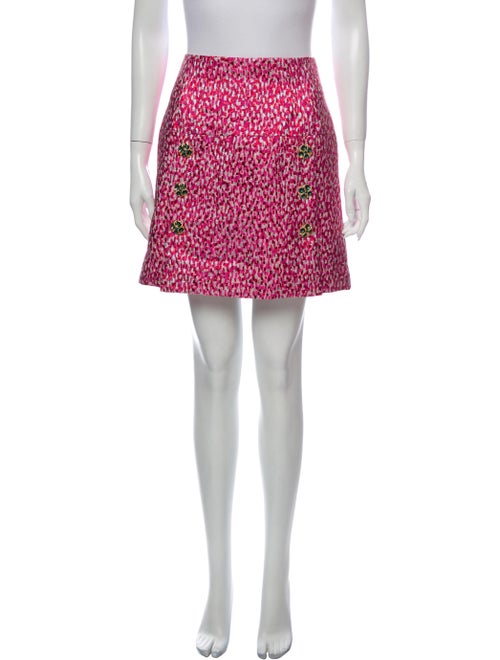 Dolce & Gabbana Printed Mini Skirt Pink