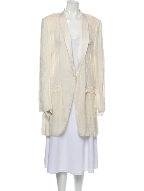 Dolce & Gabbana Silk Coat White