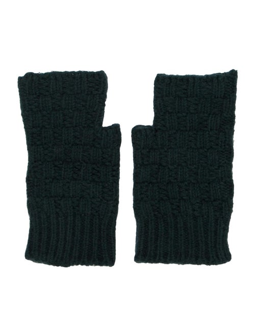 Dolce & Gabbana Wool Knit Gloves Green
