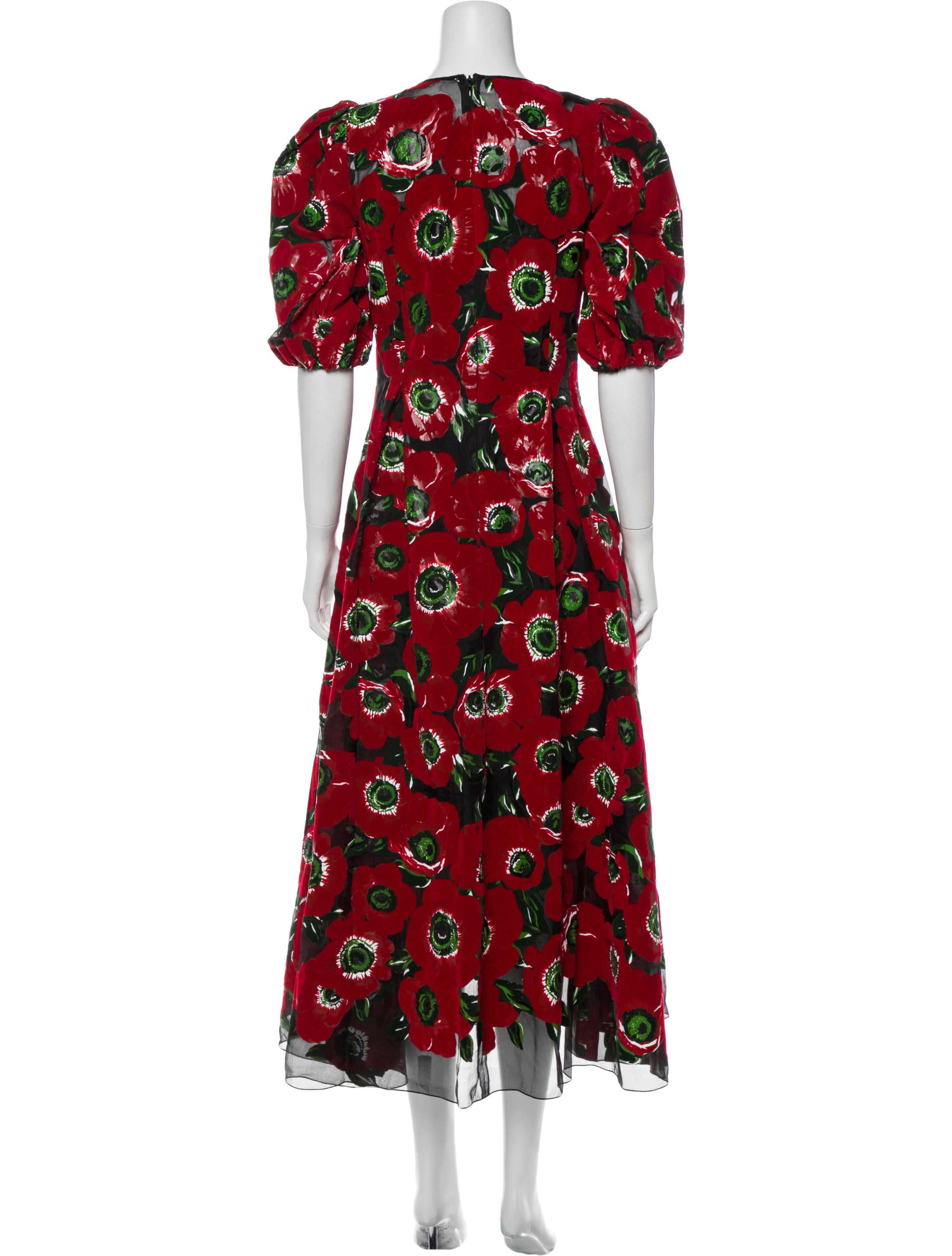 Dolce & Gabbana Floral Print Midi Length Dress Clothing DAG212500