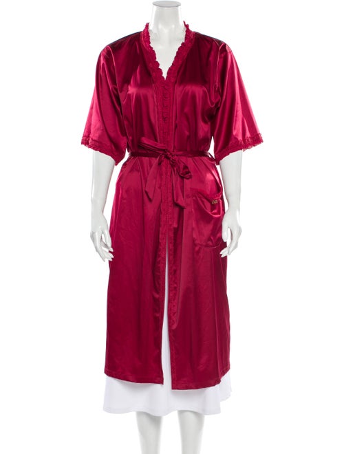 Dolce & Gabbana Ruffle Embellishment Robe Red
