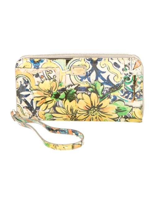 Dolce & Gabbana Floral Continental Wallet Yellow