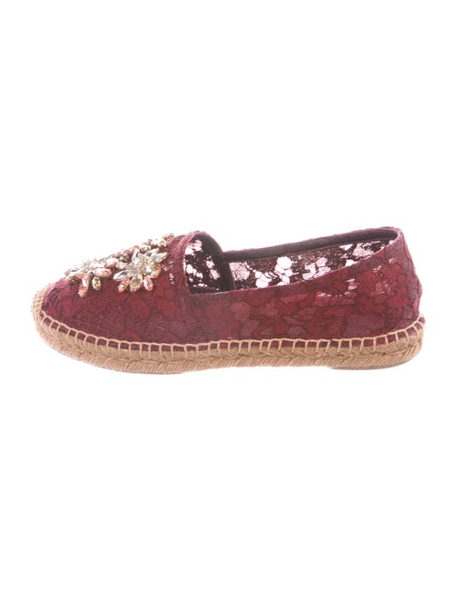 Dolce & Gabbana Lace Pattern Crystal Embellishment