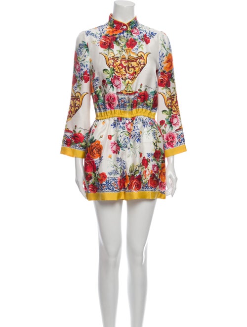 Dolce & Gabbana 2016 Silk Romper White