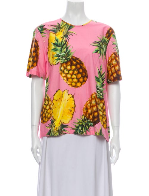 Dolce & Gabbana 2020 Pineapple T-Shirt Pink