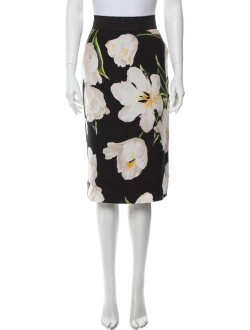 Dolce & Gabbana Tulip Knee-Length Skirt Black