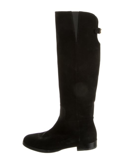 Dolce & Gabbana Suede Riding Boots Black