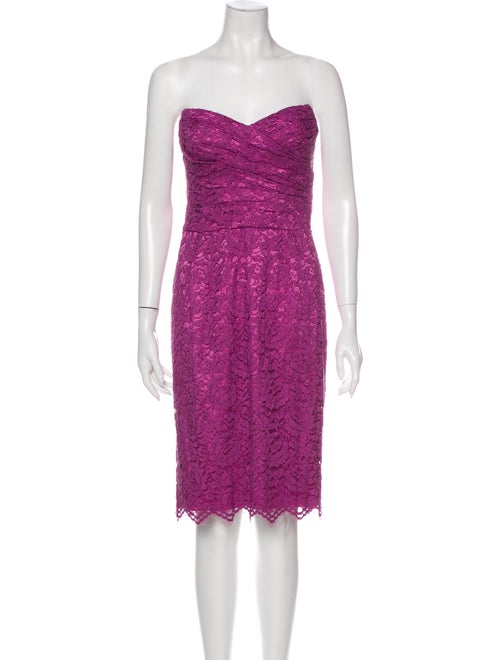 Dolce & Gabbana Strapless Mini Dress Purple