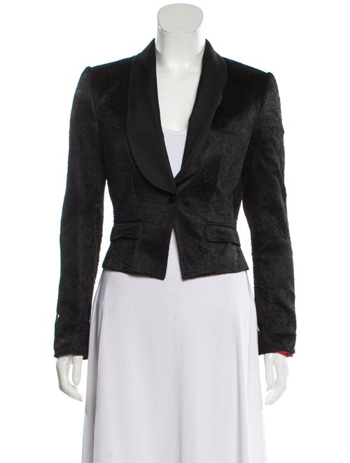 Dolce & Gabbana Lace Shawl Collar Blazer Black
