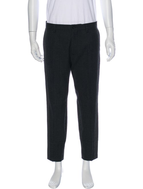 Dolce & Gabbana Tweed Pattern Dress Pants Grey