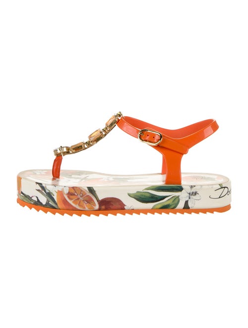 Dolce & Gabbana Platform Jelly Sandals Orange