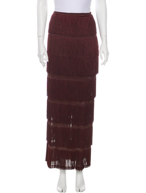 Dolce & Gabbana Fringe Trim Accent Long Skirt Brow