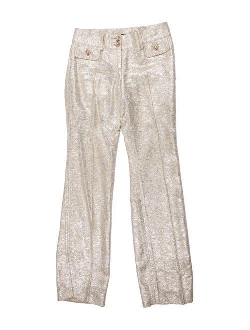 Dolce & Gabbana Tweed Pattern Straight Leg Pants
