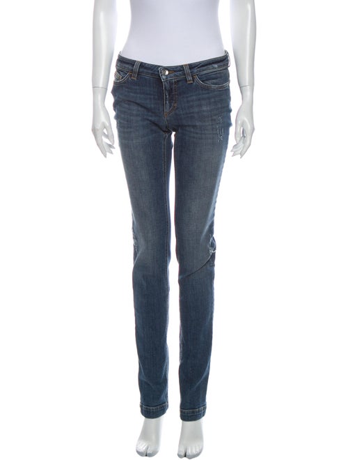 Dolce & Gabbana Low-Rise Straight Leg Jeans Blue