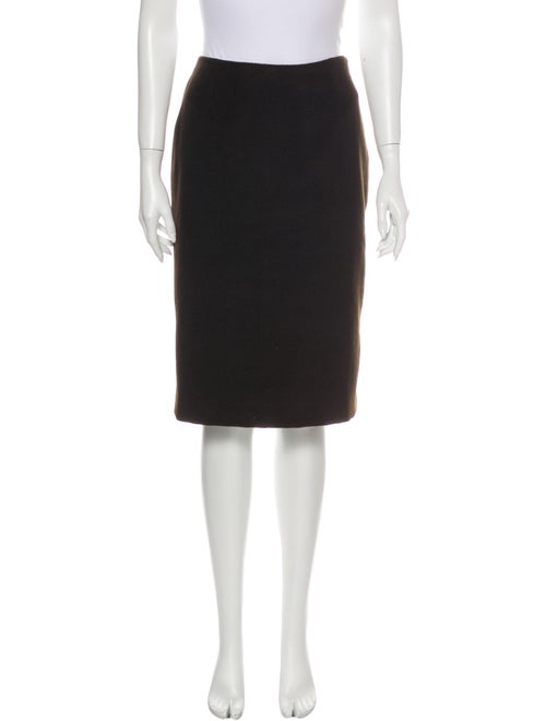 Dolce & Gabbana Angora Knee-Length Skirt Brown