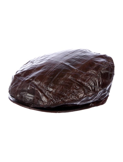 Dolce & Gabbana Eel Newsboy Hat Brown