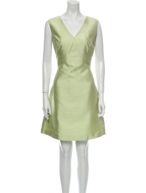 Dolce & Gabbana Silk Mini Dress Green
