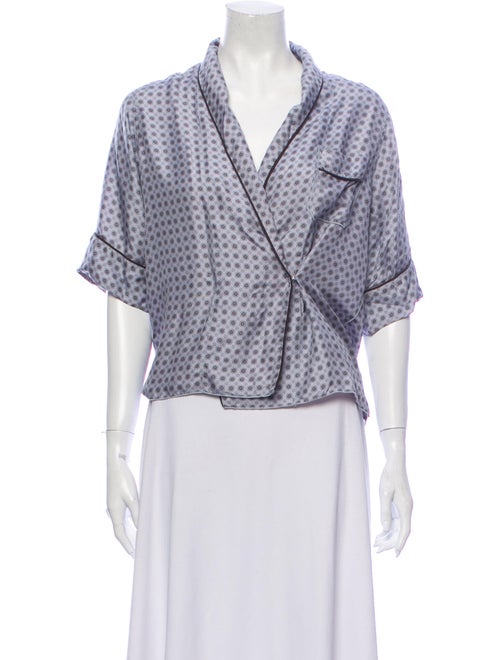 Dolce & Gabbana Silk Printed Pajamas Purple