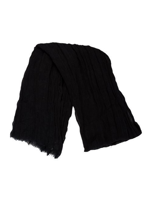 Dolce & Gabbana Knit Frayed Scarf Black