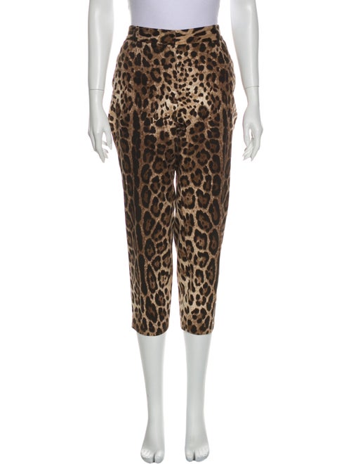 Dolce & Gabbana Animal Print Straight Leg Pants